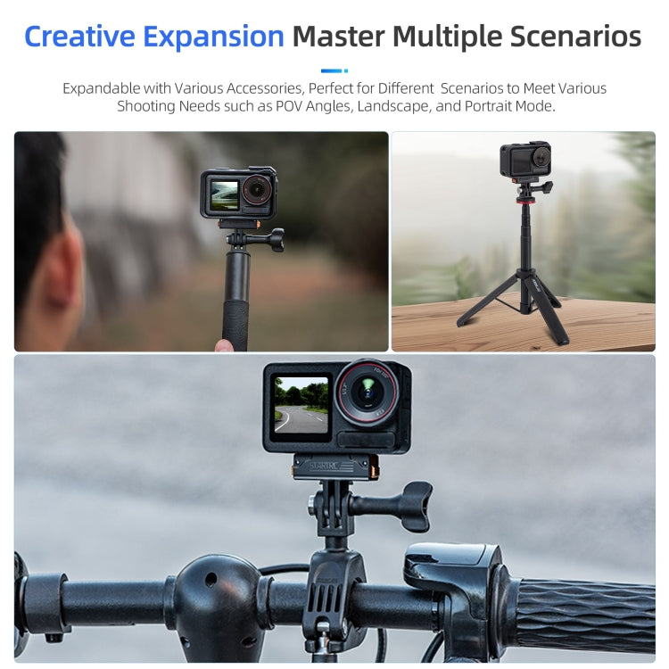 For DJI Osmo Action 5 Pro / 4 / 3 STARTRC Plastic Quick Adapter Magnetic Extension Bracket (Black) - free shipping - PMC TechLife - Order now!