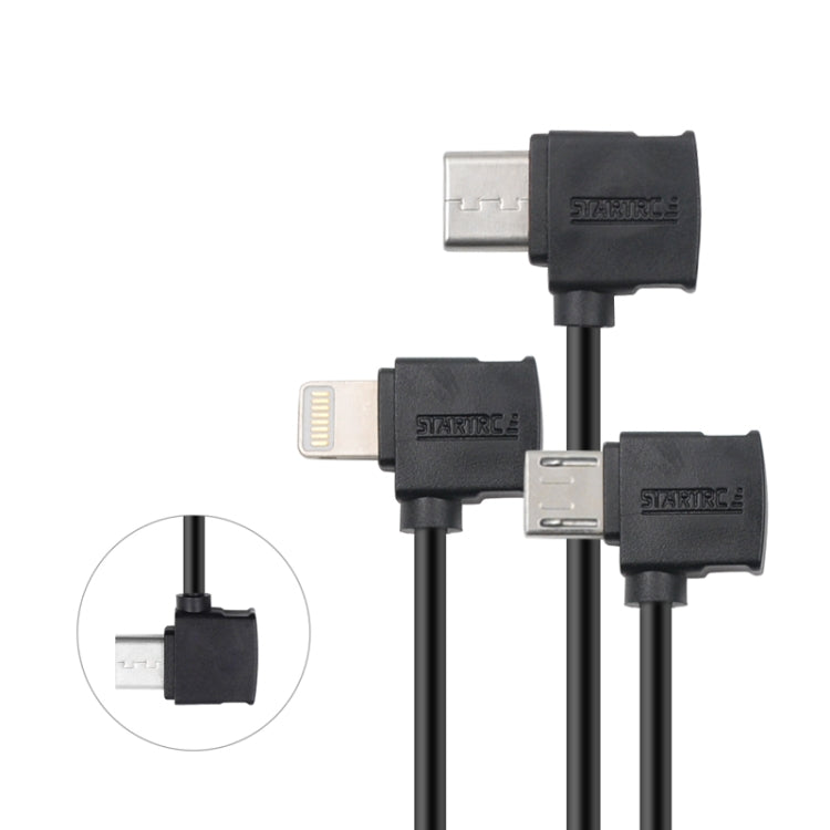 STARTRC For DJI Mini 3 Pro /Air 2S/Mavic Air 2/Mini 2 Type-C / USB-C to Micro Dedicated Connect Data Cable, Length: 30cm(Black) - Others by STARTRC | Online Shopping South Africa | PMC Jewellery | Buy Now Pay Later Mobicred