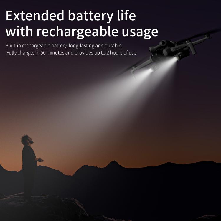 For DJI Mini 4 Pro STARTRC Night Navigation Searchlight LED Flashlight Rechargeable Refill Lighting Signal Light (Grey) - free shipping - PMC TechLife - Order now!