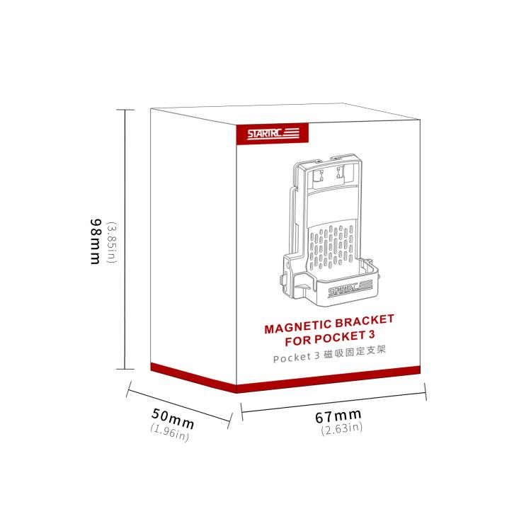 For DJI Osmo Pocket 3 STARTRC Folding Magnetic Mount Base Fixed Bracket (Black) - free shipping - PMC TechLife - Order now!