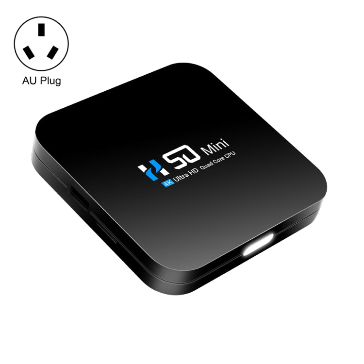 H50 Mini 4K Smart Network TV Box, Android 10.0, RK3318 Quad Core, 2GB+32GB, AU Plug - RK3318 by PMC TechLife | Online Shopping South Africa | PMC TechLife | Buy Now Pay Later Mobicred