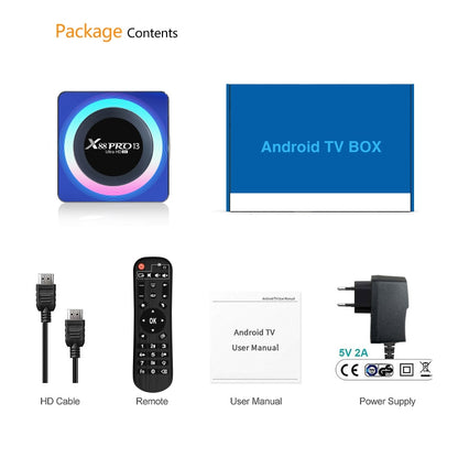 Acrylic X88 Pro 13 8K Ultra HD Android 13.0 Smart TV Box with Remote Control, RK3528 Quad-Core, 2GB+16GB(UK Plug) - Others by PMC Jewellery | Online Shopping South Africa | PMC Jewellery | Buy Now Pay Later Mobicred