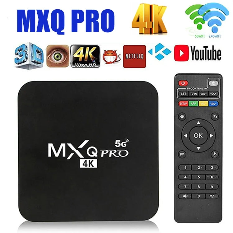 MXQ Pro 4K TV Box Rockchip RK3228A Quad Core CPU Android 7.1, 1GB+8GB wtih Remote Control, US Plug - RK3228A by PMC Jewellery | Online Shopping South Africa | PMC Jewellery | Buy Now Pay Later Mobicred