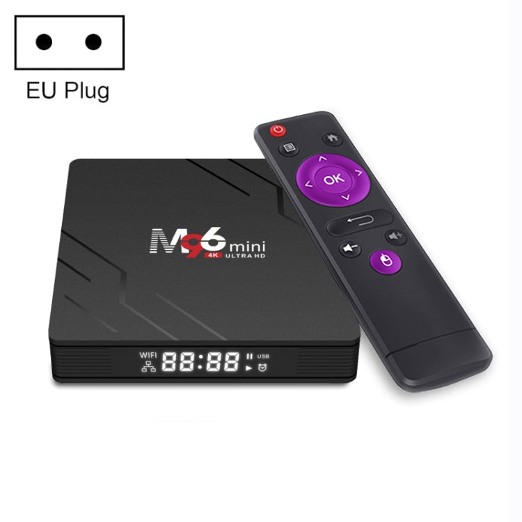 M96mini 4K Smart TV BOX Android 9.0 Media Player with Remote Control, Quad-core RK3228A, RAM: 2GB, ROM: 16GB, Dual Band WiFi, EU Plug - RK3228A by PMC Jewellery | Online Shopping South Africa | PMC Jewellery | Buy Now Pay Later Mobicred