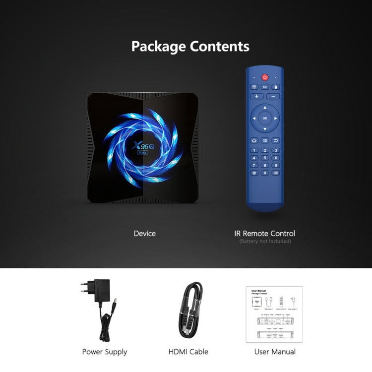 TANIX X96Q Max 4K Smart TV BOX Android 10 Media Player with Remote Control, Quad Core Allwinner H616, RAM: 4GB, ROM: 32GB, 2.4GHz/5GHz WiFi, UK Plug - Allwinner H6 by PMC Jewellery | Online Shopping South Africa | PMC Jewellery | Buy Now Pay Later Mobicred