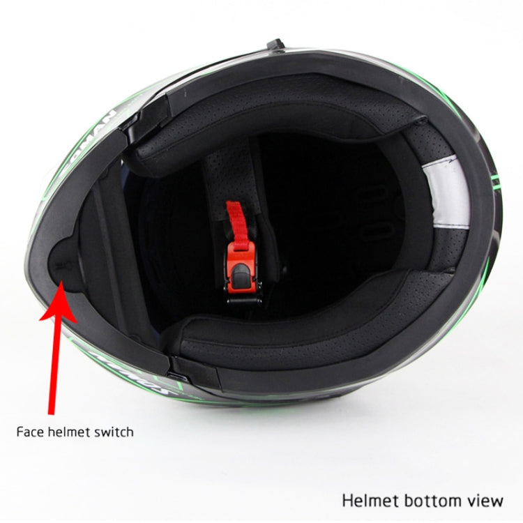 Soman 955 Skyeye Motorcycle Full / Open Face Bluetooth Helmet Headset Full Face, Supports Answer / Hang Up Calls(Black Green) - Helmets by SOMAN | Online Shopping South Africa | PMC Jewellery | Buy Now Pay Later Mobicred