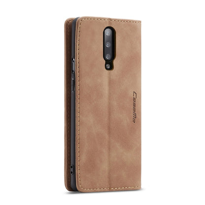 CaseMe-013 Multi-functional Retro Frosted Horizontal Flip Leather Case with Card Slot & Holder & Wallet For OnePlus 7 Pro(Brown) - OnePlus Cases by CaseMe | Online Shopping South Africa | PMC Jewellery | Buy Now Pay Later Mobicred