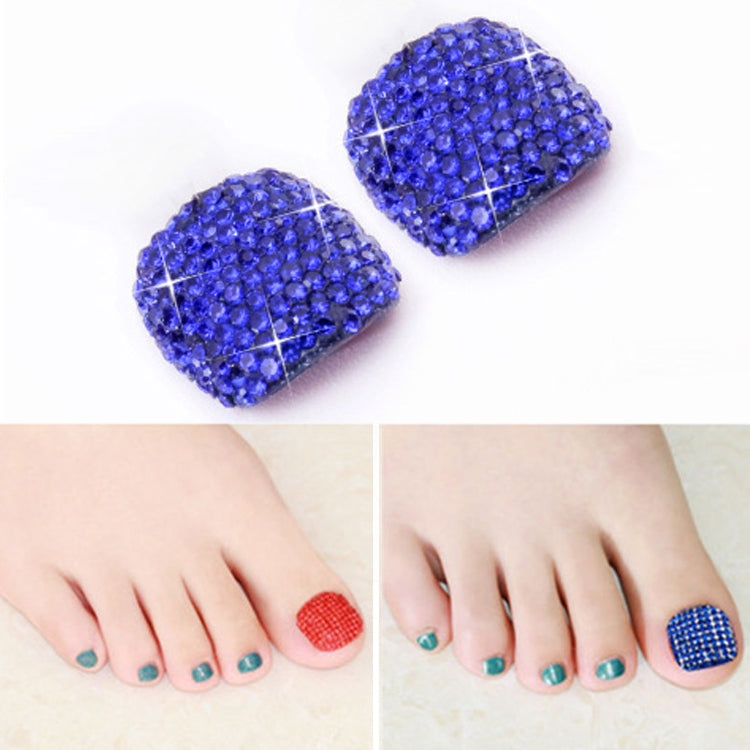 2 PCS Crystal Fake Nail Art Tips Rhinestone Full Cover Toenails Decals Stickers(NO:02) - Nail Stickers by PMC Jewellery | Online Shopping South Africa | PMC Jewellery | Buy Now Pay Later Mobicred