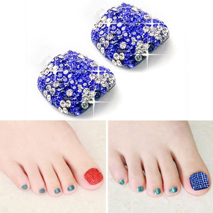 2 PCS Crystal Fake Nail Art Tips Rhinestone Full Cover Toenails Decals Stickers(NO:13) - Nail Stickers by PMC Jewellery | Online Shopping South Africa | PMC Jewellery | Buy Now Pay Later Mobicred