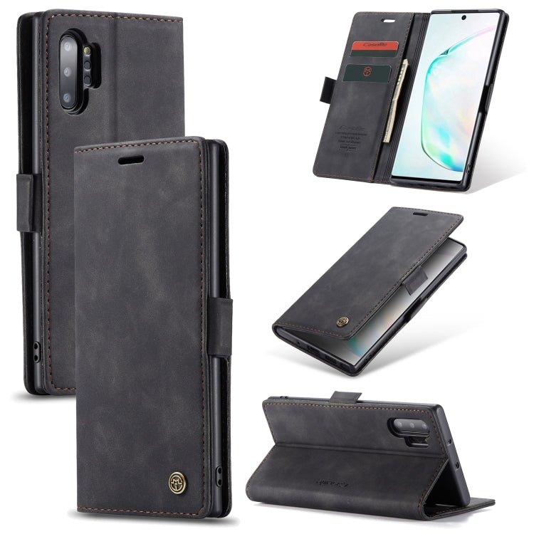 CaseMe-013 Multifunctional Horizontal Flip Leather Case with Card Slot & Holder & Wallet for Galaxy Note 10+(Black) - Galaxy Phone Cases by CaseMe | Online Shopping South Africa | PMC Jewellery | Buy Now Pay Later Mobicred