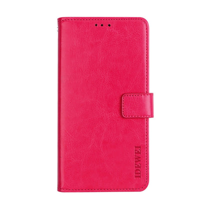 For HTC Desire 20+ idewei Crazy Horse Texture Horizontal Flip Leather Case with Holder & Card Slots & Wallet(Rose Red) - HTC by idewei | Online Shopping South Africa | PMC Jewellery | Buy Now Pay Later Mobicred