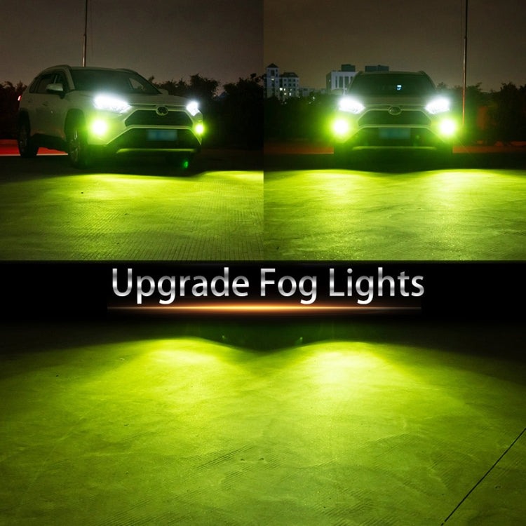 9006 2 PCS DC12-24V / 10.5W Car Double Colors Fog Lights with 24LEDs SMD-3030 & Constant Current, Box Packaging(White Light + Lime Light) - Fog / Driving Lights by PMC Jewellery | Online Shopping South Africa | PMC Jewellery | Buy Now Pay Later Mobicred