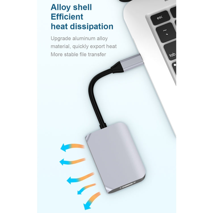 HW-6003 3 In 1 Type-C / USB-C to HDMI + PD + USB 3.0 Docking Station Adapter Converter(Grey) - USB HUB by PMC Jewellery | Online Shopping South Africa | PMC Jewellery | Buy Now Pay Later Mobicred