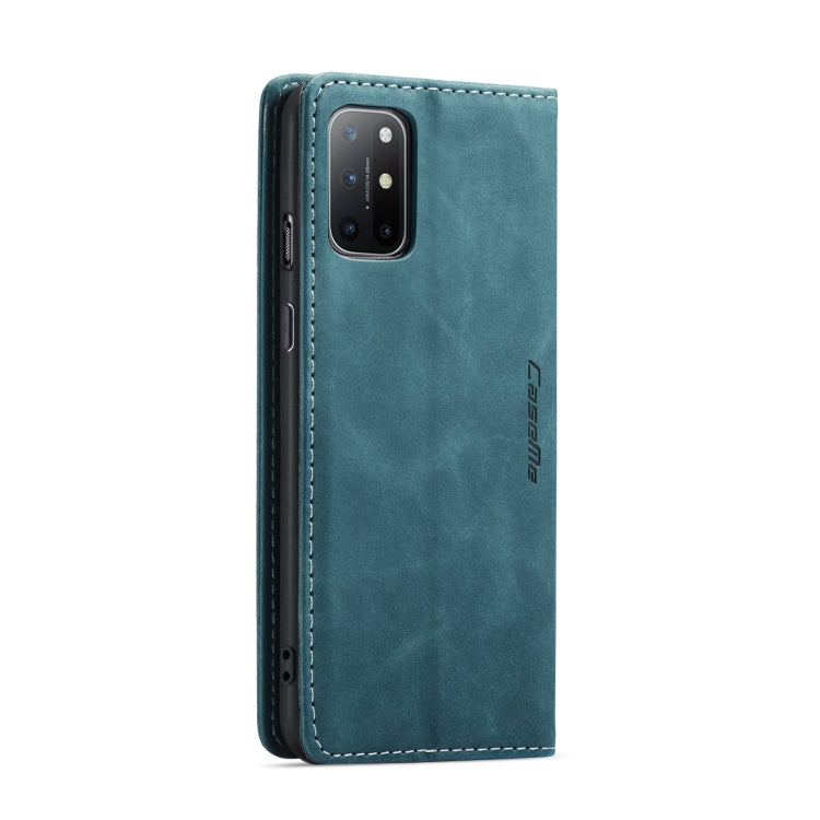 For OnePlus 8T CaseMe-013 Multifunctional Retro Frosted Horizontal Flip Leather Case with Card Slot & Holder & Wallet(Blue) - OnePlus Cases by CaseMe | Online Shopping South Africa | PMC Jewellery | Buy Now Pay Later Mobicred