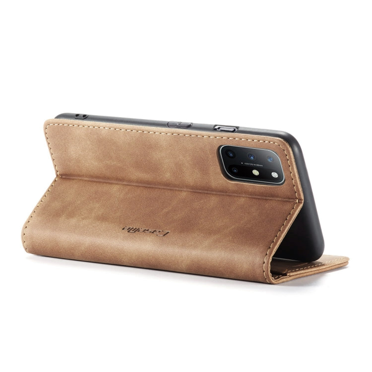 For OnePlus 8T CaseMe-013 Multifunctional Retro Frosted Horizontal Flip Leather Case with Card Slot & Holder & Wallet(Brown) - OnePlus Cases by CaseMe | Online Shopping South Africa | PMC Jewellery | Buy Now Pay Later Mobicred