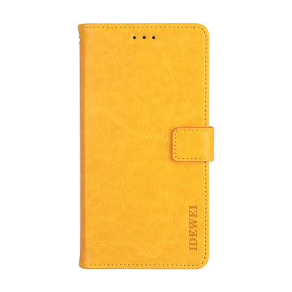 For Meizu M10 idewei Crazy Horse Texture Horizontal Flip Leather Case with Holder & Card Slots & Wallet(Yellow) - Meizu by idewei | Online Shopping South Africa | PMC Jewellery | Buy Now Pay Later Mobicred