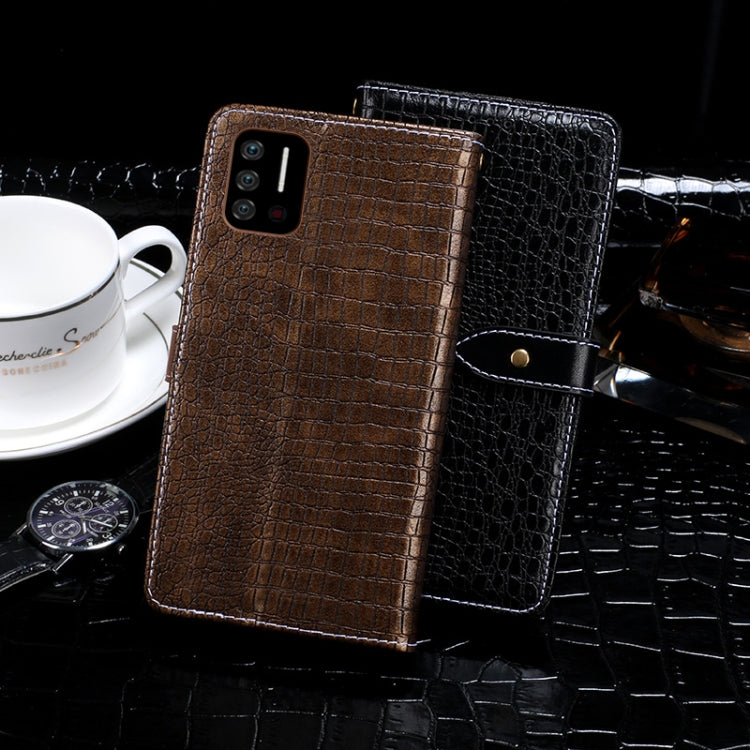 For Umidigi A7S idewei Crocodile Texture Horizontal Flip Leather Case with Holder & Card Slots & Wallet(Black) - More Brand by idewei | Online Shopping South Africa | PMC Jewellery | Buy Now Pay Later Mobicred