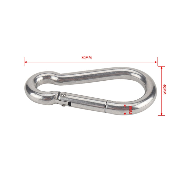 RV Trailer Spring Safety Rope Breakaway Cable, Safety Buckle Size:M8 x 80mm(Dark Grey) - Towing Bars by PMC Jewellery | Online Shopping South Africa | PMC Jewellery | Buy Now Pay Later Mobicred