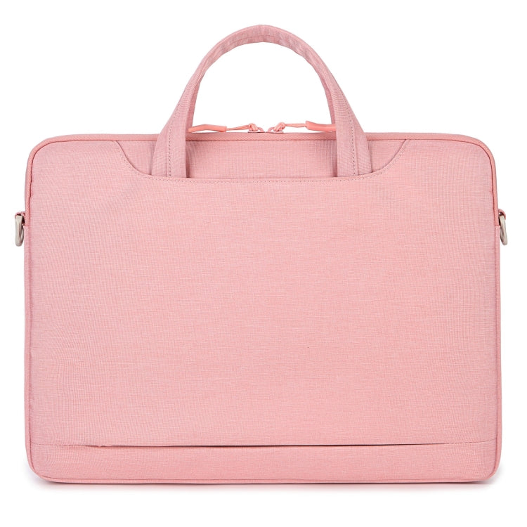 For 15-15.6 inch Laptop Multi-function Laptop Single Shoulder Bag Handbag(Pink) - 13.3 inch by PMC Jewellery | Online Shopping South Africa | PMC Jewellery | Buy Now Pay Later Mobicred