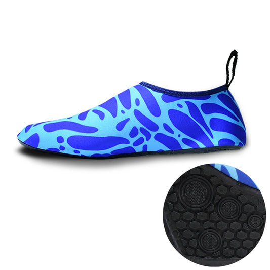 Non-slip Wear-resisting Thick Rubber Sole Diving Shoes and  Socks, One Pair, Size:L (Figured Blue) - Swimming Fins & Diving Shoes by PMC Jewellery | Online Shopping South Africa | PMC Jewellery | Buy Now Pay Later Mobicred