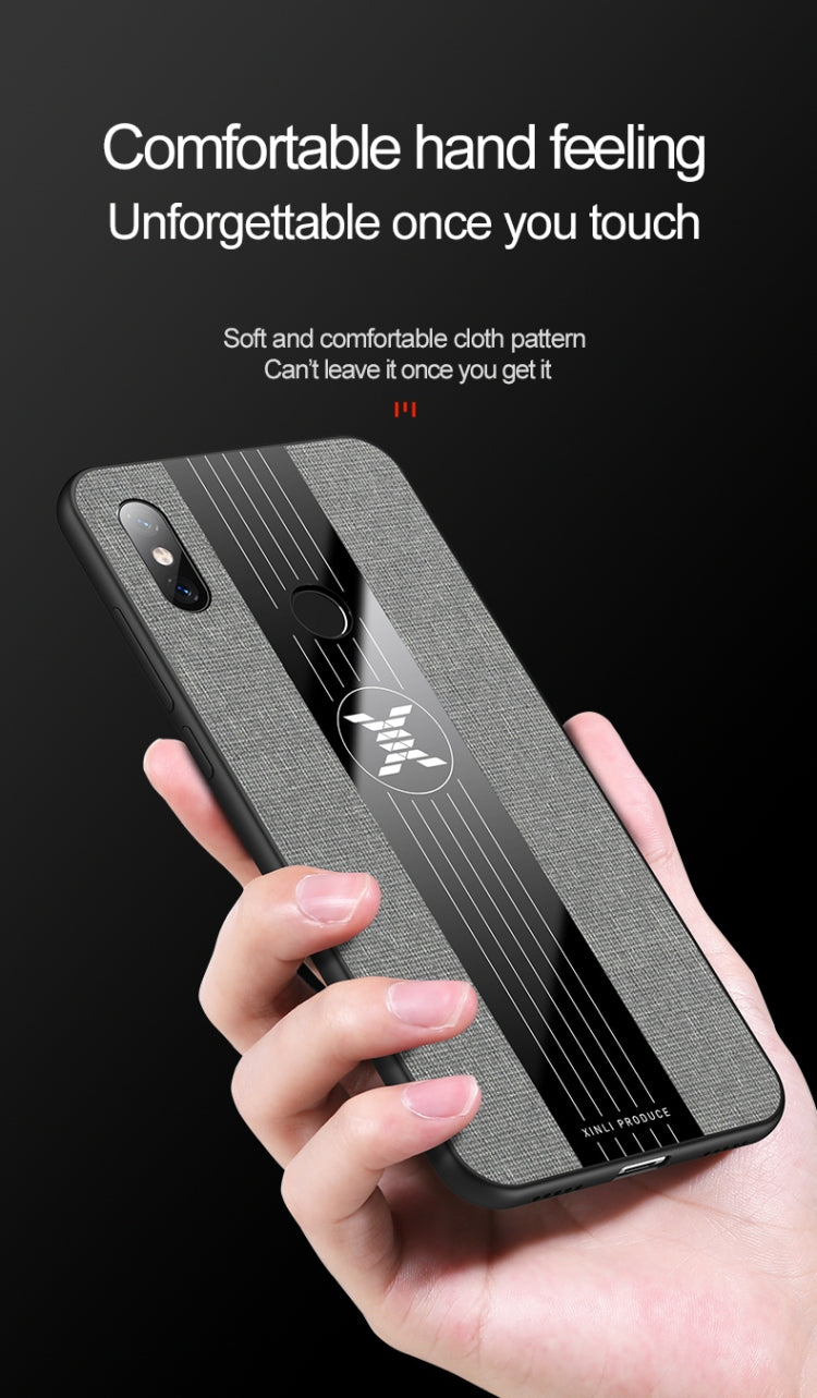 For Xiaomi Mi 8 Lite XINLI Stitching Cloth Texture Shockproof TPU Protective Case(Black) - free shipping - PMC TechLife - Order now!