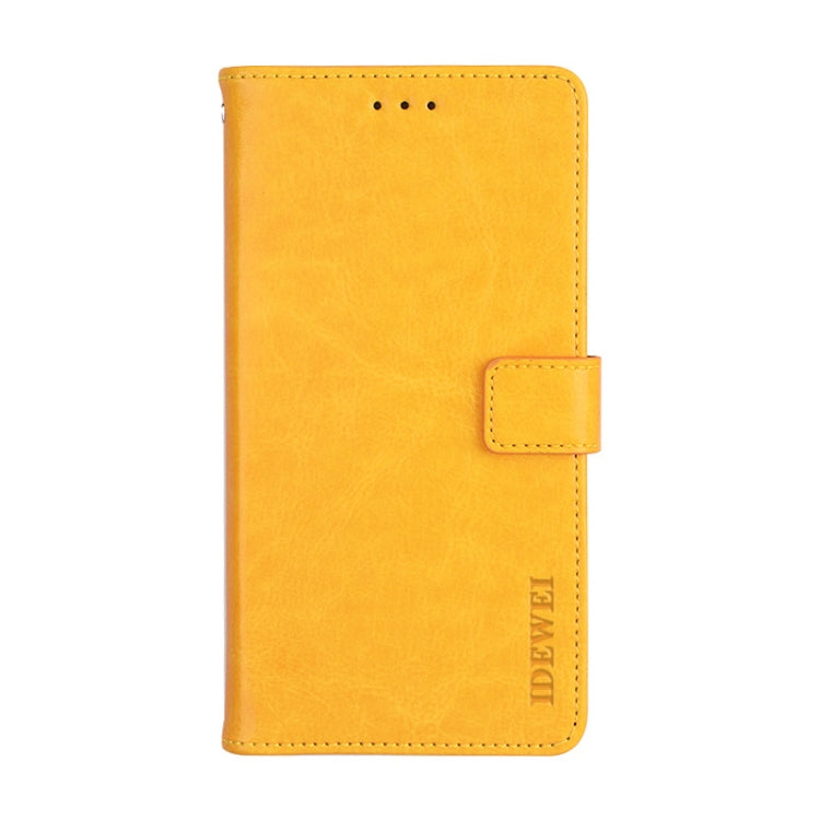 For Blackview A70 idewei Crazy Horse Texture Horizontal Flip Leather Case with Holder & Card Slots & Wallet(Yellow) - More Brand by idewei | Online Shopping South Africa | PMC Jewellery | Buy Now Pay Later Mobicred