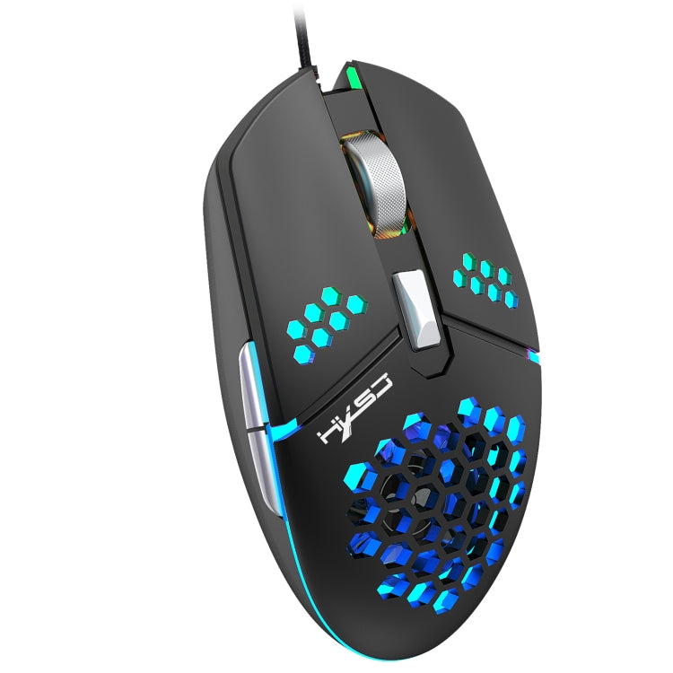 HXSJ J400 6 Keys 8000DPI RGB Light Fan Cooling Gaming Wired Mouse - Wired Mice by HXSJ | Online Shopping South Africa | PMC Jewellery | Buy Now Pay Later Mobicred