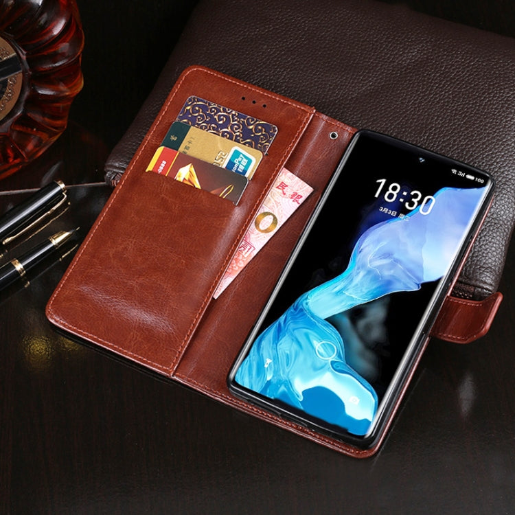 For Meizu 18 idewei Crazy Horse Texture Horizontal Flip Leather Case with Holder & Card Slots & Wallet(Blue) - Meizu by idewei | Online Shopping South Africa | PMC Jewellery | Buy Now Pay Later Mobicred