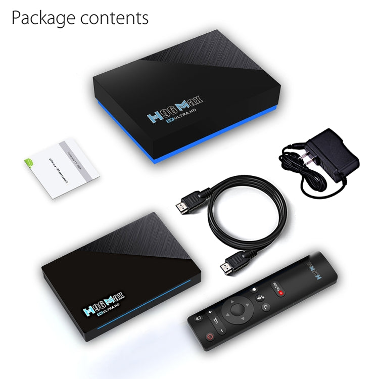 H96 Max 8K Smart TV BOX Android 11.0 Media Player with Remote Control, Quad Core RK3566, RAM: 4GB, ROM: 32GB, Dual Frequency 2.4GHz WiFi / 5G, Plug Type:EU Plug - RK3566 by PMC Jewellery | Online Shopping South Africa | PMC Jewellery | Buy Now Pay Later Mobicred