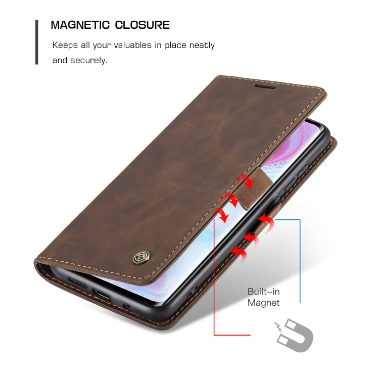 For Xiaomi CC9 Pro CaseMe 013 Multifunctional Horizontal Flip Leather Case with Holder & Card Slot & Wallet(Coffee) - Xiaomi Cases by CaseMe | Online Shopping South Africa | PMC Jewellery | Buy Now Pay Later Mobicred