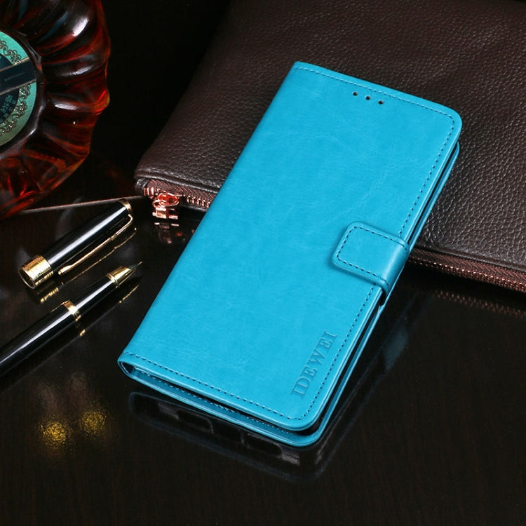 For TCL 20 SE idewei Crazy Horse Texture Horizontal Flip Leather Case with Holder & Card Slots & Wallet(Sky Blue) - More Brand by idewei | Online Shopping South Africa | PMC Jewellery | Buy Now Pay Later Mobicred