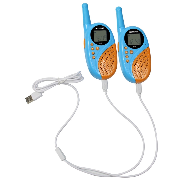 1 Pair RETEVIS RT35 0.5W US Frequency 462.550-467.7125MHz 22CH Handheld Children Walkie Talkie(Blue) - Children by RETEVIS | Online Shopping South Africa | PMC Jewellery | Buy Now Pay Later Mobicred