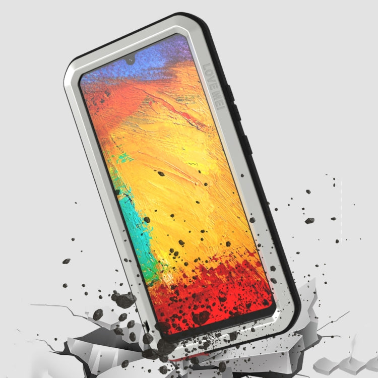 For Samsung Galaxy A42 LOVE MEI Metal Shockproof Waterproof Dustproof Protective Case with Glass(Yellow) - Galaxy Phone Cases by LOVE MEI | Online Shopping South Africa | PMC Jewellery