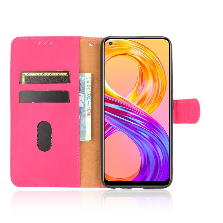 For Realme 8 / Realme 8 Pro Solid Color Skin Feel Magnetic Buckle Horizontal Flip Calf Texture PU Leather Case with Holder & Card Slots & Wallet(Rose Red) - Realme Cases by PMC Jewellery | Online Shopping South Africa | PMC Jewellery | Buy Now Pay Later Mobicred