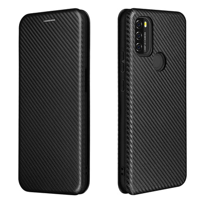 For Blackview A70 (2021) Carbon Fiber Texture Horizontal Flip TPU + PC + PU Leather Case with Card Slot(Black) - More Brand by PMC Jewellery | Online Shopping South Africa | PMC Jewellery | Buy Now Pay Later Mobicred