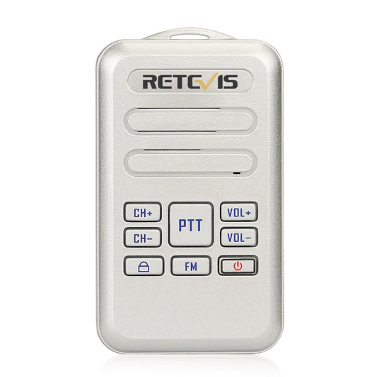 RETEVIS RT20 2W 400-470MHz 16CHS Mini FM Radio Two Way Radio Walkie Talkie, US Plug(Silver) - Handheld Walkie Talkie by RETEVIS | Online Shopping South Africa | PMC Jewellery | Buy Now Pay Later Mobicred