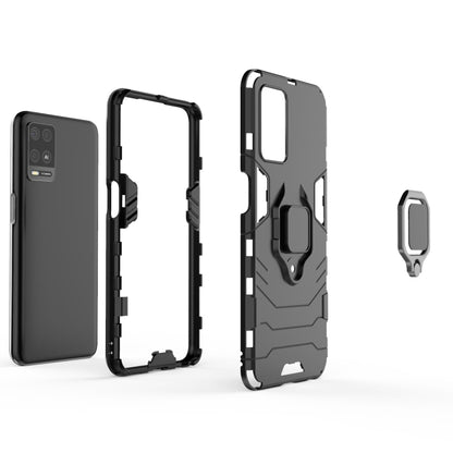 For OPPO A54 4G Shockproof PC + TPU Protective Case with Magnetic Ring Holder(Black) - OPPO Cases by PMC Jewellery | Online Shopping South Africa | PMC Jewellery | Buy Now Pay Later Mobicred