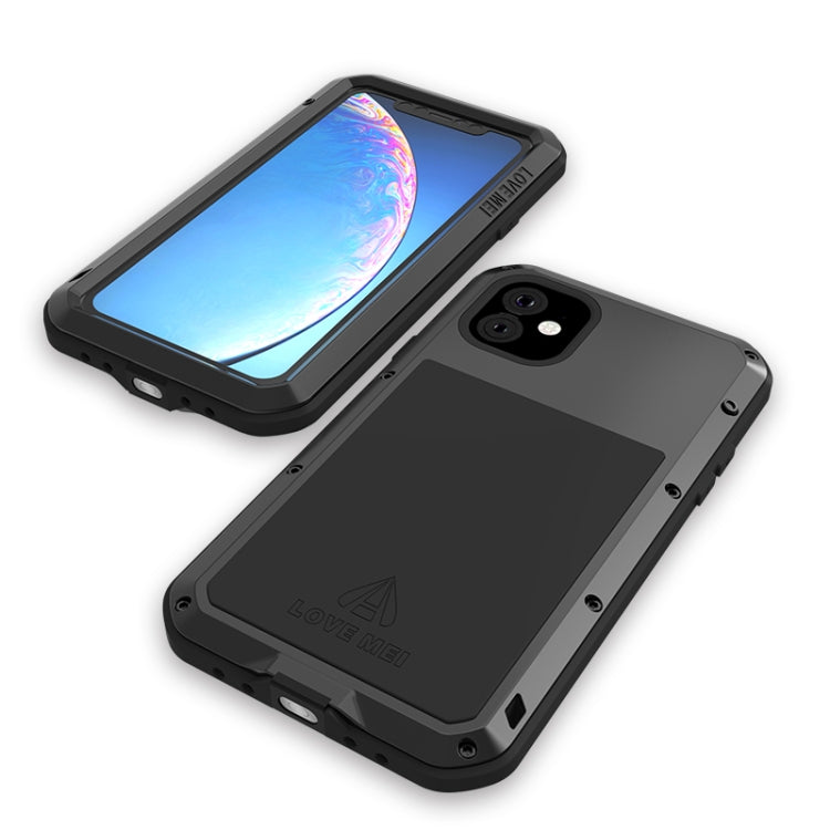 For iPhone 11 Pro Max LOVE MEI Metal Shockproof Waterproof Dustproof Protective Case(Black) - iPhone 11 Pro Max Cases by LOVE MEI | Online Shopping South Africa | PMC TechLife | Buy Now Pay Later Mobicred