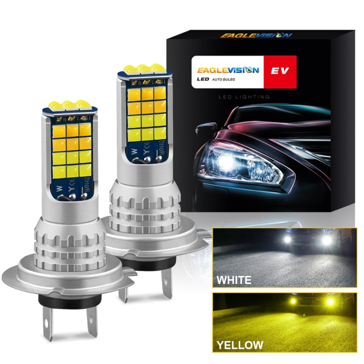 2 PCS V6 H7 DC9-36V 30W 3000LM IP65 Car LED Double Color Fog Light with 30LEDs SMD-2525 Lamp - Fog / Driving Lights by PMC Jewellery | Online Shopping South Africa | PMC Jewellery | Buy Now Pay Later Mobicred