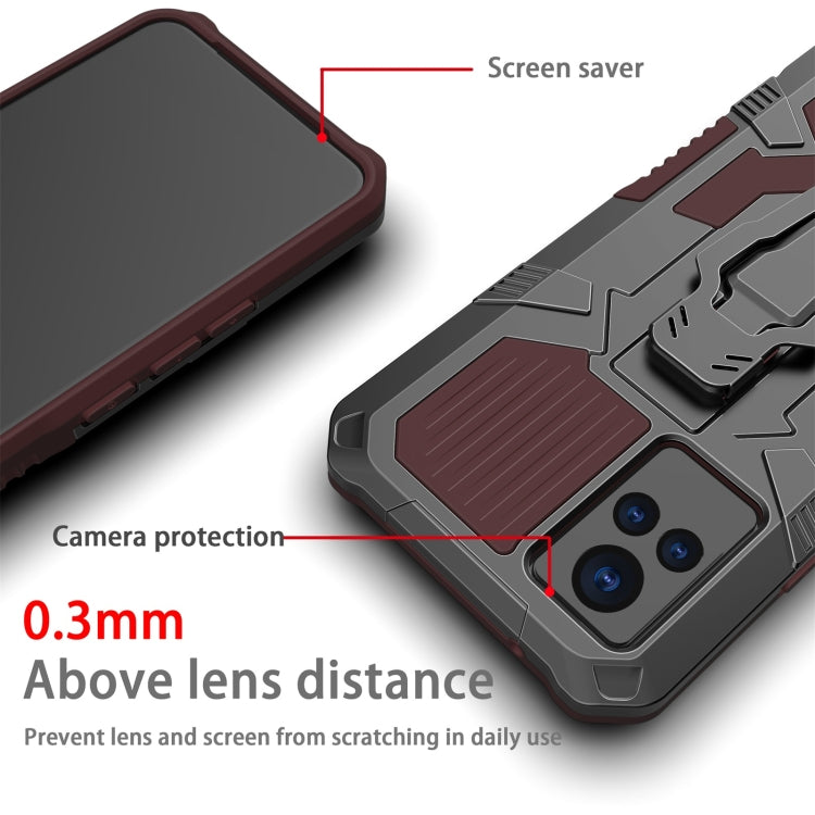 For vivo V21 Armor Warrior Shockproof PC + TPU Protective Case(Brown) - vivo Cases by PMC TechLife | Online Shopping South Africa | PMC TechLife