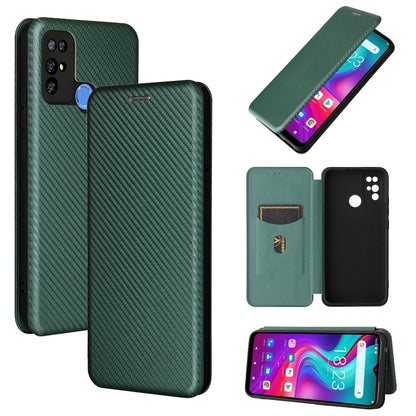 For Doogee X96 Pro Carbon Fiber Texture Horizontal Flip TPU + PC + PU Leather Case with Card Slot(Green) - More Brand by PMC Jewellery | Online Shopping South Africa | PMC Jewellery | Buy Now Pay Later Mobicred