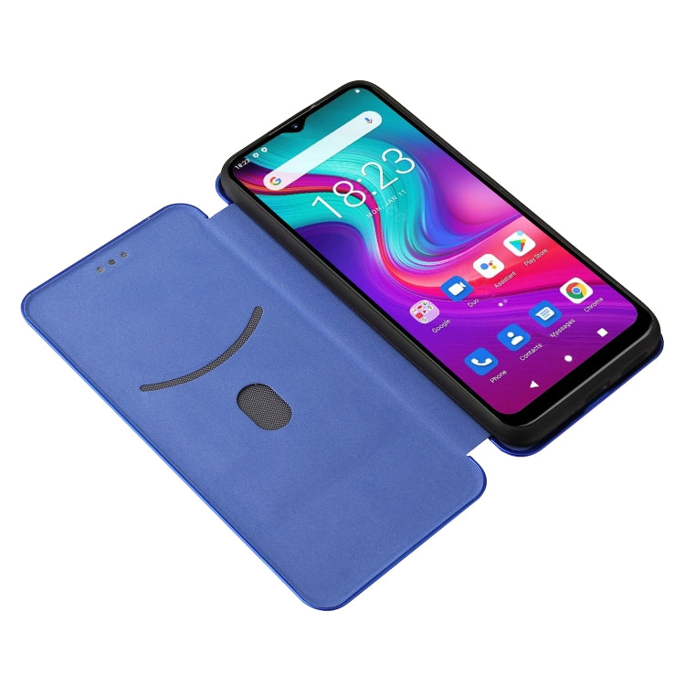 For Doogee X96 Pro Carbon Fiber Texture Horizontal Flip TPU + PC + PU Leather Case with Card Slot(Blue) - More Brand by PMC Jewellery | Online Shopping South Africa | PMC Jewellery | Buy Now Pay Later Mobicred