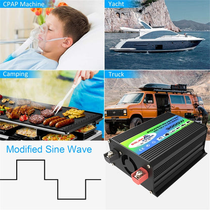 Tang I Generation 12V to 110V 3000W Modified Square Wave Intelligent Car Power Inverter with Dual USB(Black) - Modified Square Wave by PMC Jewellery | Online Shopping South Africa | PMC Jewellery | Buy Now Pay Later Mobicred