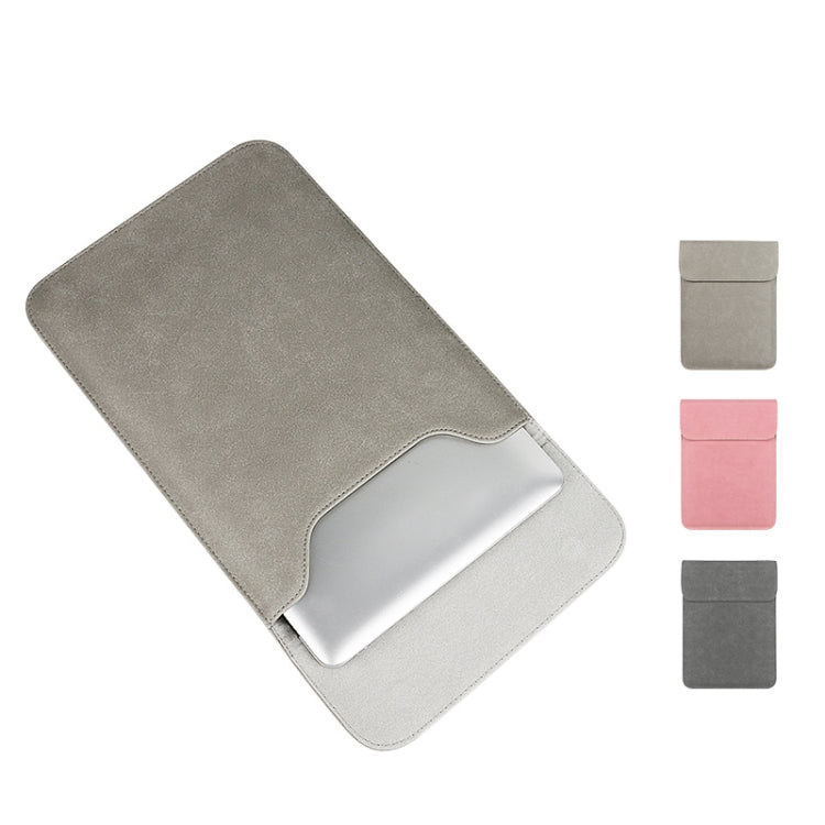 PU02 Ultra-thin Notebook Liner Bag with Small Bag, Size:14.1-15.4 inch(Light Grey) - 15 inch by PMC TechLife | Online Shopping South Africa | PMC TechLife | Buy Now Pay Later Mobicred
