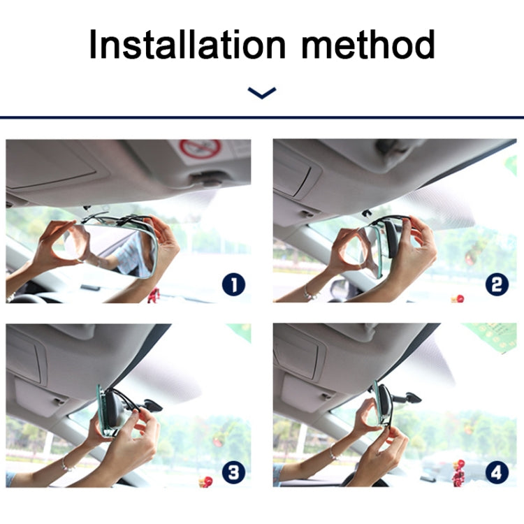 3R-337 Curved Mirror 250mm Car Rearview Retrofit Frameless Clear Large Mirror(White) - Interior Mirrors by 3R | Online Shopping South Africa | PMC TechLife | Buy Now Pay Later Mobicred