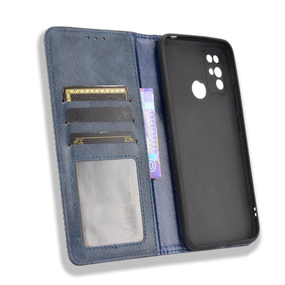 For Doogee X96 Pro Magnetic Buckle Retro Crazy Horse Texture Horizontal Flip Leather Case with Holder & Card Slots & Photo Frame(Blue) - More Brand by PMC Jewellery | Online Shopping South Africa | PMC Jewellery | Buy Now Pay Later Mobicred