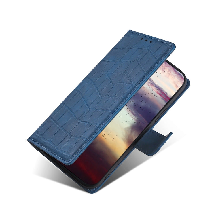 For Doogee X95 Skin Feel Crocodile Texture Magnetic Clasp Horizontal Flip PU Leather Case with Holder & Card Slots & Wallet(Blue) - More Brand by PMC Jewellery | Online Shopping South Africa | PMC Jewellery | Buy Now Pay Later Mobicred