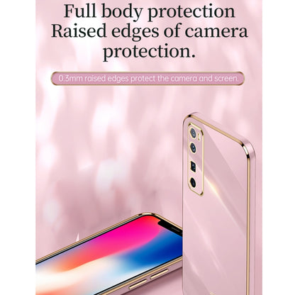 For Huawei nova 7 5G XINLI Straight 6D Plating Gold Edge TPU Shockproof Case with Ring Holder(Black) - Huawei Cases by XINLI | Online Shopping South Africa | PMC Jewellery | Buy Now Pay Later Mobicred