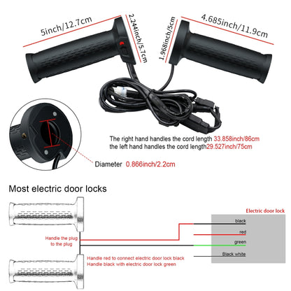 WUPP CS-1324A1 ATV Intelligent Electric Heating Hand Cover Heated Grip with Five Gear Temperature Control & Indicator Light - Grips by WUPP | Online Shopping South Africa | PMC Jewellery | Buy Now Pay Later Mobicred