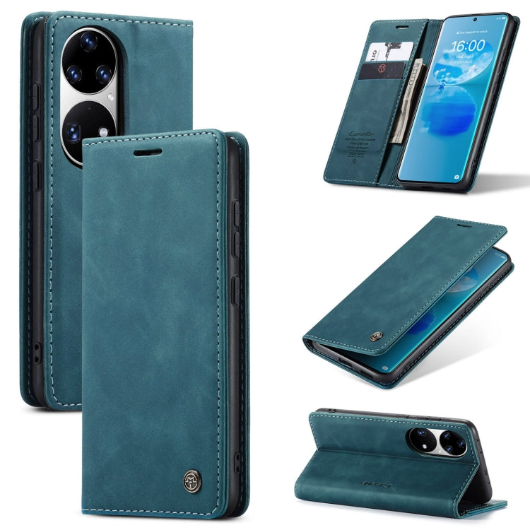 CaseMe 013 Multifunctional Horizontal Flip Leather Case with Holder & Card Slot & Wallet For Huawei P50 Pro(Blue) - Huawei Cases by CaseMe | Online Shopping South Africa | PMC Jewellery | Buy Now Pay Later Mobicred